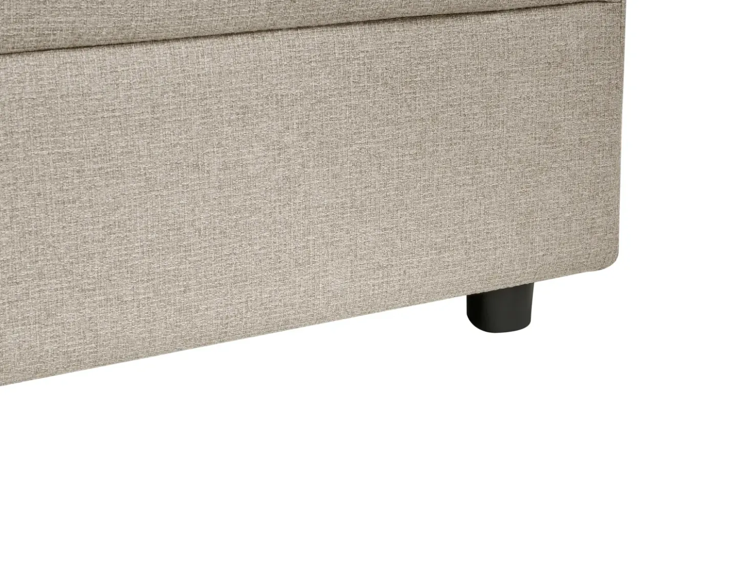 Divano letto angolare 3 posti HRISEY Lino sintetico Beige Lato Sinistro