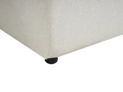 Divano letto angolare 3 posti LUSPA Tessuto Beige chiaro con contenitore Lato destro