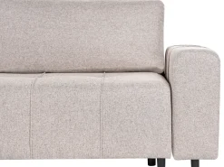 Divano letto angolare 3 posti INNVIK Tessuto Marrone chiaro con contenitore Lato destro