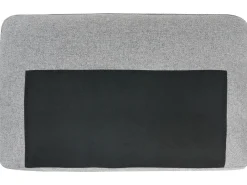 Divano letto angolare 3 posti HRISEY Lino sintetico Grigio con contenitore Lato Sinistro