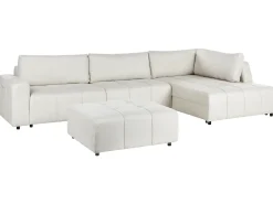 Divano letto angolare 4 posti INNVIK Tessuto Beige chiaro Lato Sinistro