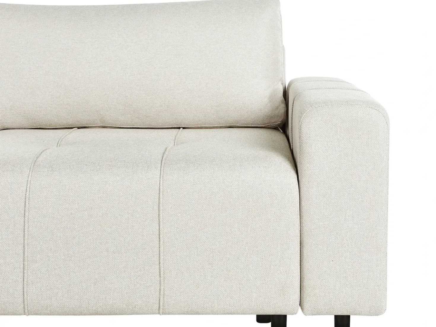 Divano letto angolare 4 posti INNVIK Tessuto Beige chiaro Lato Sinistro