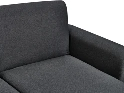 Divano letto angolare 3 posti OLLSTA Tessuto Nero Lato Sinistro