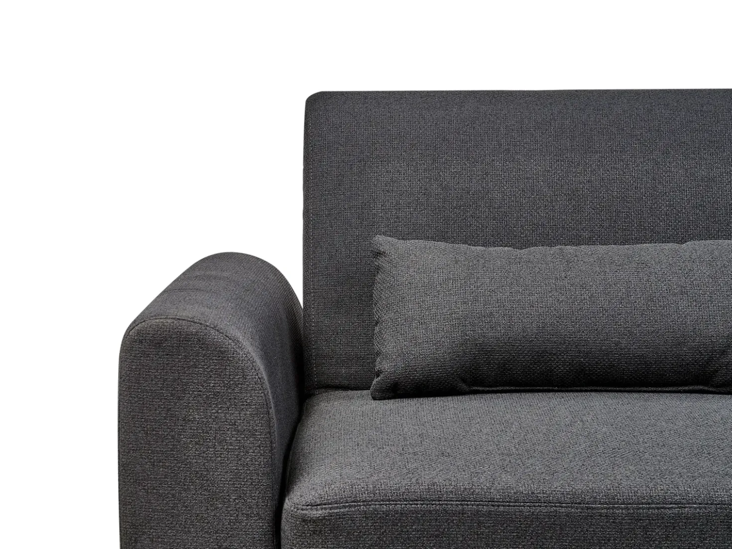 Divano letto angolare 3 posti OLLSTA Tessuto Nero Lato Sinistro