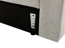 Divano letto angolare 3 posti INNVIK Tessuto Grigio chiaro con contenitore Lato destro