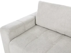 Divano letto angolare 3 posti INNVIK Tessuto Grigio chiaro con contenitore Lato destro
