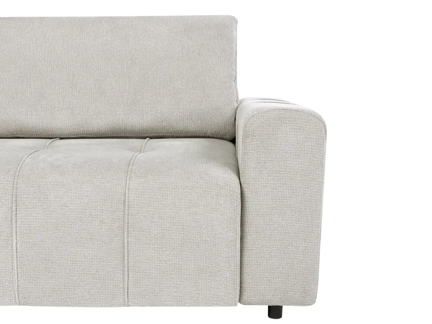 Divano letto angolare 3 posti INNVIK Tessuto Grigio chiaro con contenitore Lato destro