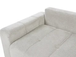 Divano letto angolare 3 posti INNVIK Tessuto Grigio chiaro con contenitore Lato destro