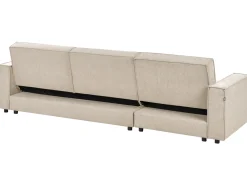 Divano letto angolare 3 posti ROMEDAL II Tessuto Beige Lato destro