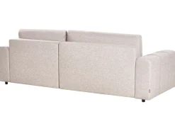 Divano letto angolare 3 posti INNVIK Tessuto Marrone chiaro con contenitore Lato Sinistro