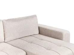 Divano letto angolare 3 posti INNVIK Tessuto Marrone chiaro con contenitore Lato Sinistro