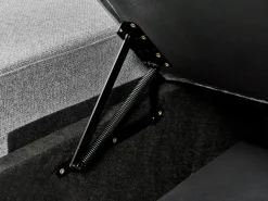 Divano letto angolare 3 posti NASSJO Lino sintetico Grigio Lato destro