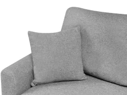 Divano letto angolare 3 posti NASSJO Lino sintetico Grigio Lato destro