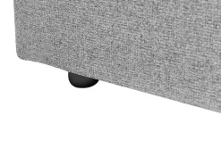 Divano letto angolare 3 posti NASSJO Lino sintetico Grigio Lato destro