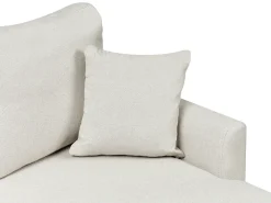 Divano letto angolare 3 posti NASSJO Lino sintetico Beige chiaro Lato Sinistro