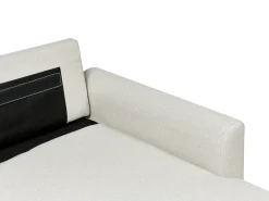 Divano letto angolare 3 posti NASSJO Lino sintetico Beige chiaro Lato Sinistro