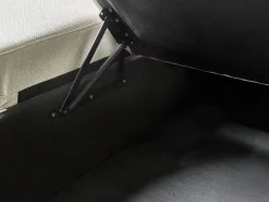 Divano letto angolare 3 posti NASSJO Lino sintetico Beige chiaro Lato Sinistro