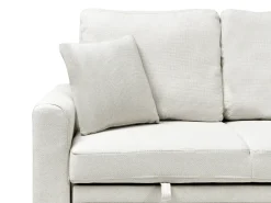 Divano letto angolare 3 posti NASSJO Lino sintetico Beige chiaro Lato Sinistro