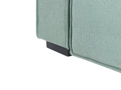 Divano letto angolare 3 posti EDANE Tessuto Verde chiaro con contenitore Lato destro