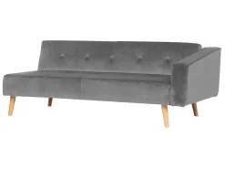 Divano letto angolare 4 posti VADSO Velluto Grigio Lato destro
