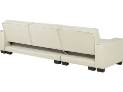Divano letto angolare 3 posti ROMEDAL Tessuto Beige Lato Sinistro