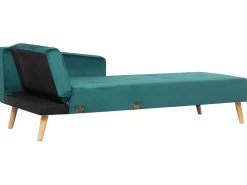 Divano letto angolare 4 posti VADSO Velluto Verde smeraldo Lato Sinistro