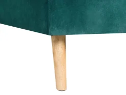 Divano letto angolare 4 posti VADSO Velluto Verde smeraldo Lato Sinistro