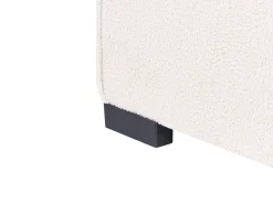 Divano letto angolare 3 posti EDANE Bouclé Bianco sporco con contenitore Lato destro