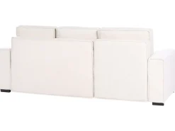 Divano letto angolare 3 posti EDANE Bouclé Bianco sporco con contenitore Lato destro