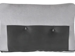 Divano letto angolare 4 posti FLAKK Tessuto Grigio chiaro con contenitore Lato destro