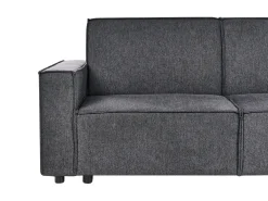 Divano letto angolare 3 posti ROMEDAL II Tessuto Grigio grafite Lato destro