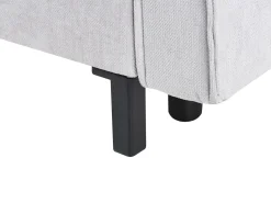Divano letto angolare 3 posti TEJN Tessuto Grigio chiaro con contenitore Lato destro