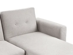 Divano letto angolare 3 posti KAARINA Tessuto Grigio Lato Sinistro
