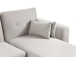 Divano letto angolare 3 posti KAARINA Tessuto Grigio Lato Sinistro