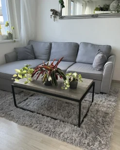 Divano letto angolare 3 posti NESNA Tessuto Grigio chiaro con contenitore Lato destro