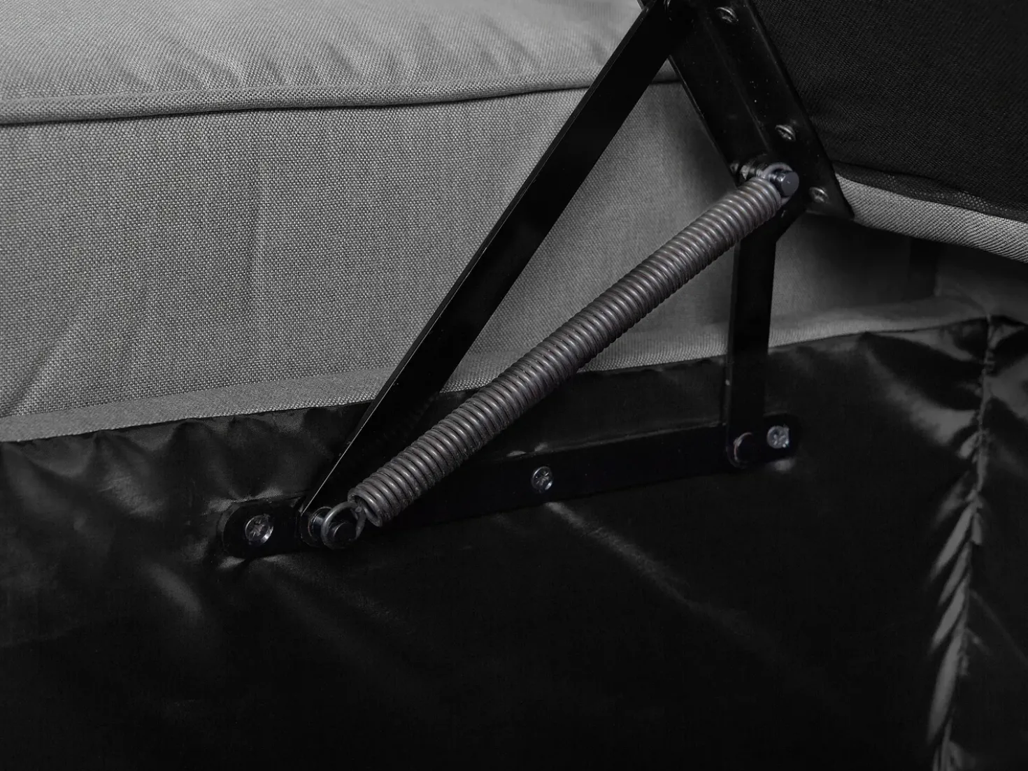 Divano letto angolare 3 posti NESNA Tessuto Grigio chiaro con contenitore Lato destro