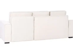 Divano letto angolare 3 posti EDANE Bouclé Bianco sporco con contenitore Lato Sinistro