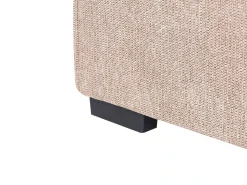 Divano letto angolare 3 posti EDANE Tessuto Beige con contenitore Lato destro