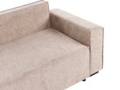 Divano letto angolare 3 posti EDANE Tessuto Beige con contenitore Lato destro
