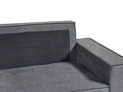 Divano letto angolare 3 posti KARILA Tessuto Grigio scuro con contenitore Lato destro