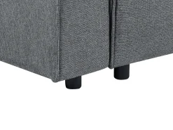 Divano letto angolare 3 posti KARILA Tessuto Grigio scuro con contenitore Lato destro