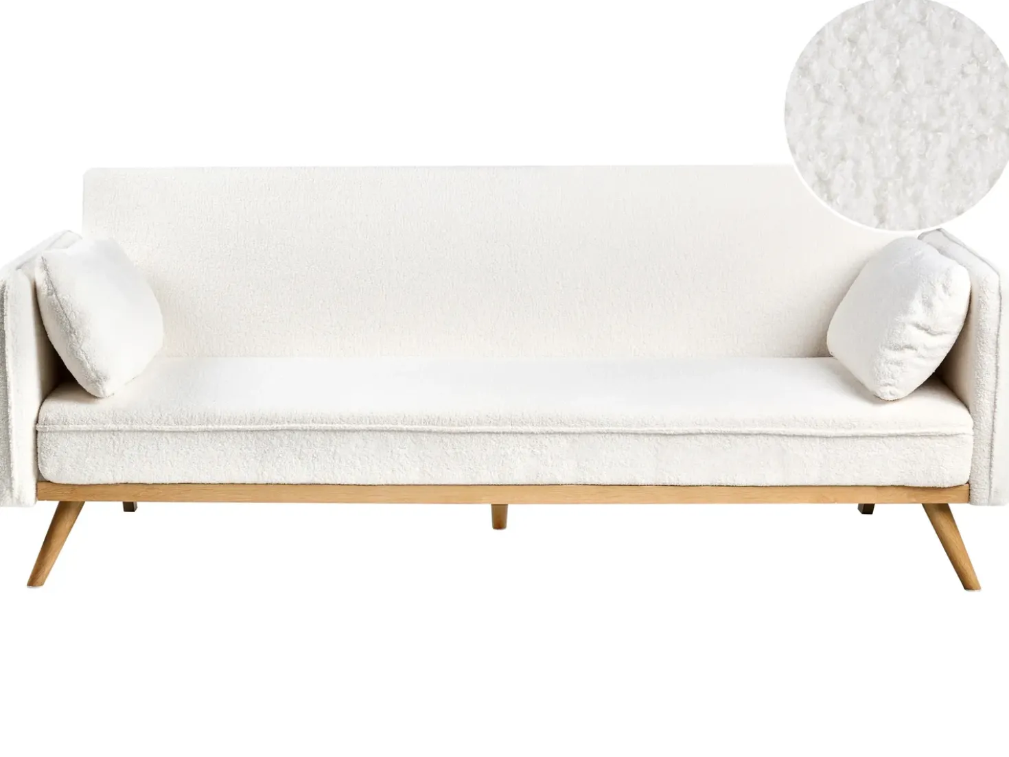 Divano letto ASAA Bouclé Bianco sporco