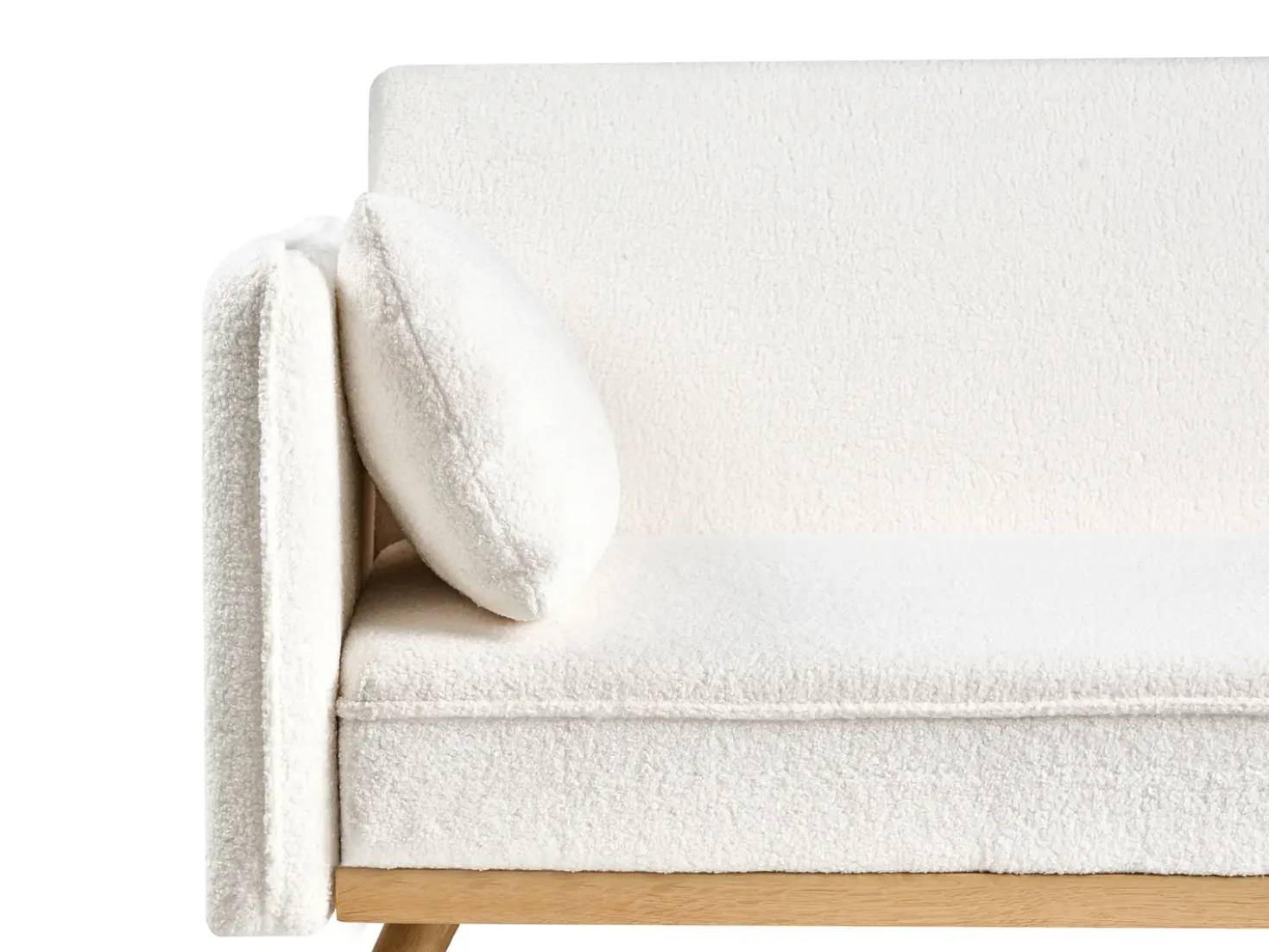 Divano letto ASAA Bouclé Bianco sporco