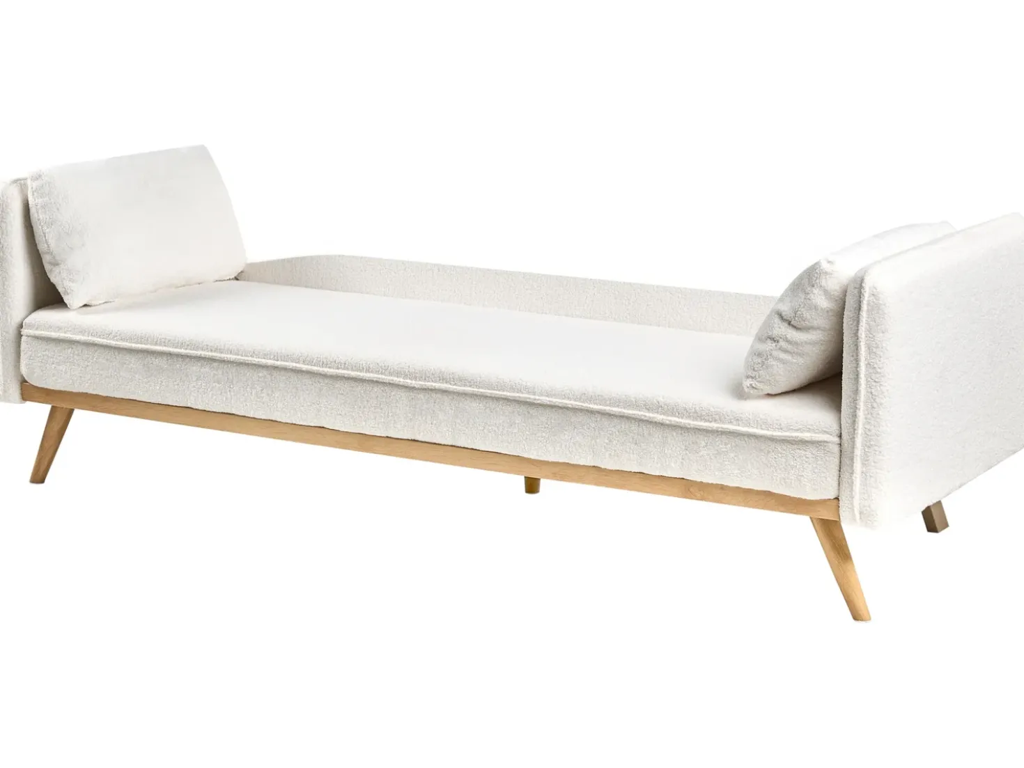 Divano letto ASAA Bouclé Bianco sporco