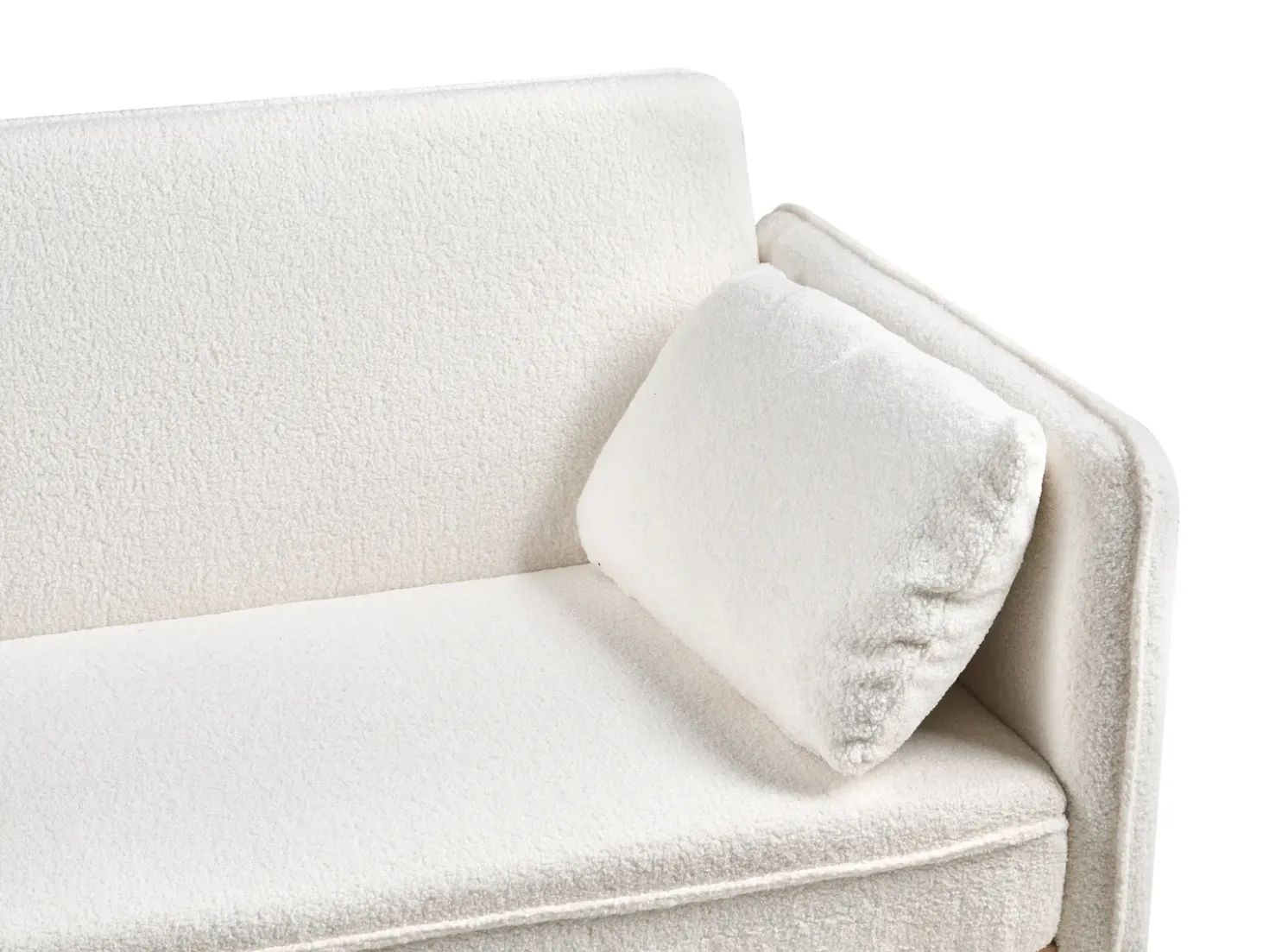 Divano letto ASAA Bouclé Bianco sporco
