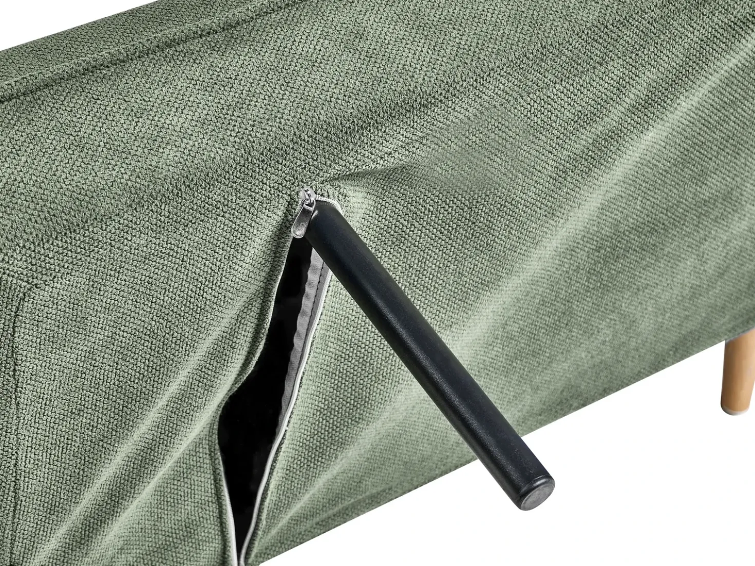 Divano letto ASAA Tessuto Verde chiaro