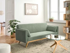 Divano letto ASAA Tessuto Verde chiaro