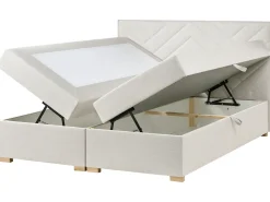 Divano letto con contenitore Tessuto ESQUIRE 180 x 200 cm Bianco sporco