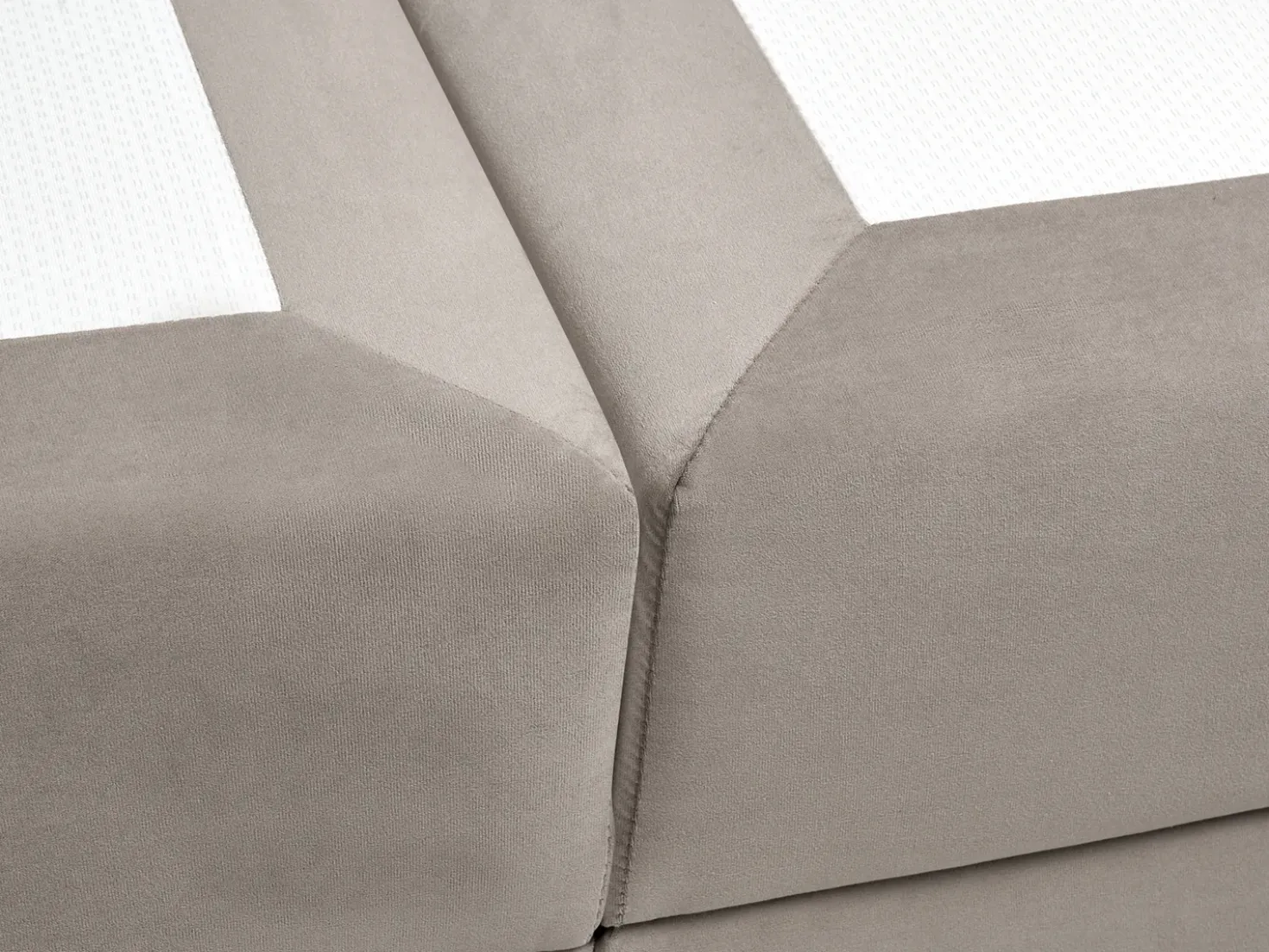 Divano letto con contenitore Velluto DAME 180 x 200 cm Tortora
