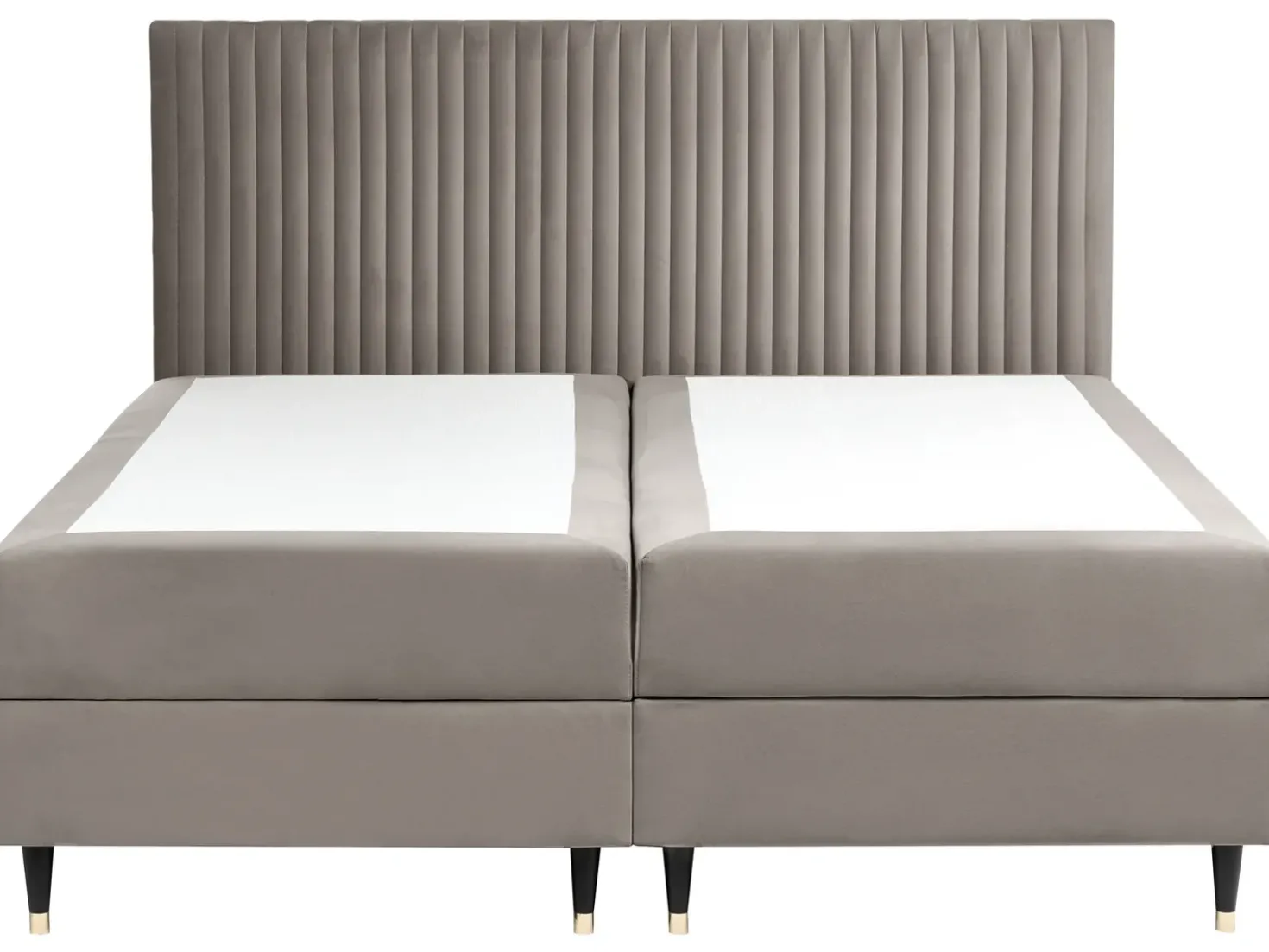 Divano letto con contenitore Velluto DAME 180 x 200 cm Tortora